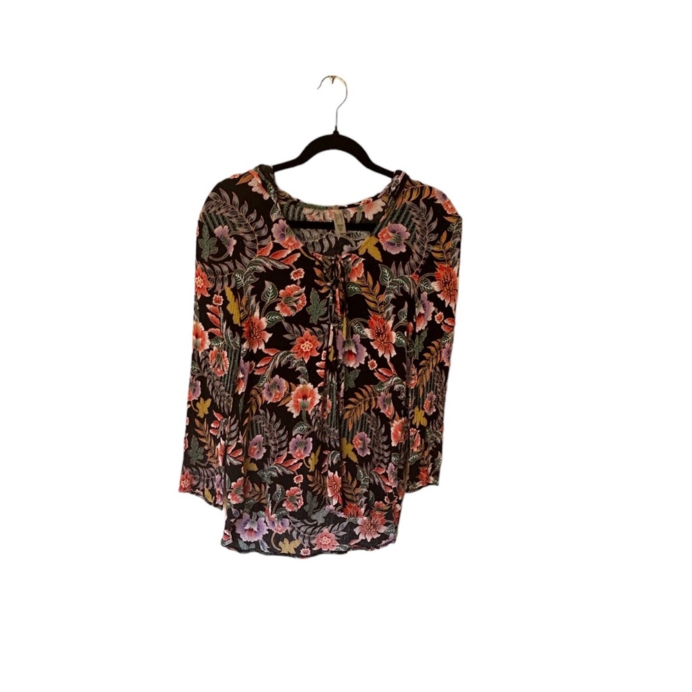Raisins Women's Indo Bloom Blouse with hood. Sz: S   138